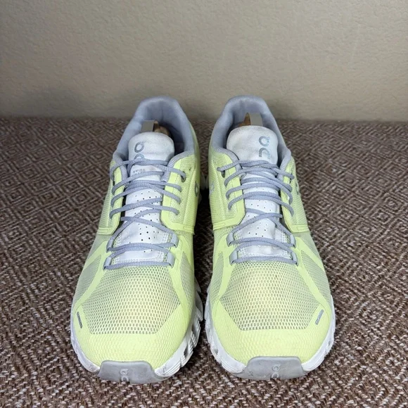 On Cloud 5 Womens 9.5 Shoes Yellow Running Walking Gym Swiss Sneaker Athletic - Picture 2 of 8